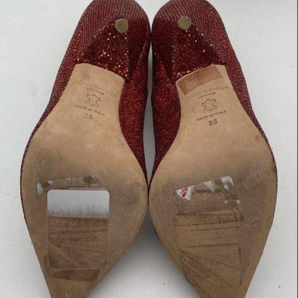 Kurt Geiger Glittering Red Heels - Picture 5 of 6